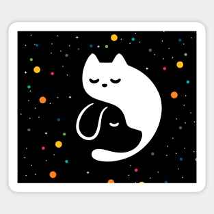 Cat and Dog universe Sticker